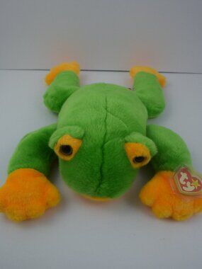 1998 SMOOCHY the Frog TY Beanie Buddy Like New w Tag
